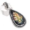Black Ethiopian Opal Gemstone 925 Sterling Silver Jewelry Pendant 2.13" a7R99