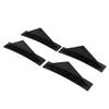 4pcs Rear Bumper Diffuser ABS Curved Glossy Black Spoiler Shark Fin Universal for Car