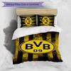 Borussia Dortmund Pattern Printed 3PCS Bedding Set Soft Skin-Friendly Washable Duvet Cover & Pillowcases Set All Season Bedroom