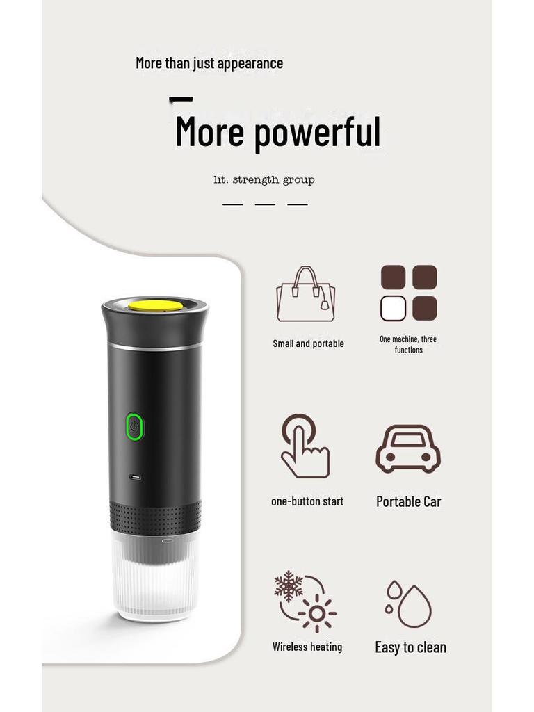 Compact Electric Espresso Maker for Home & Outdoor Use