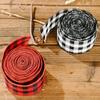 New Christmas Decorations 2 Meters Lattice Ribbon Red and Black Lattice Ribbon Black and White Straps Tree Decoration