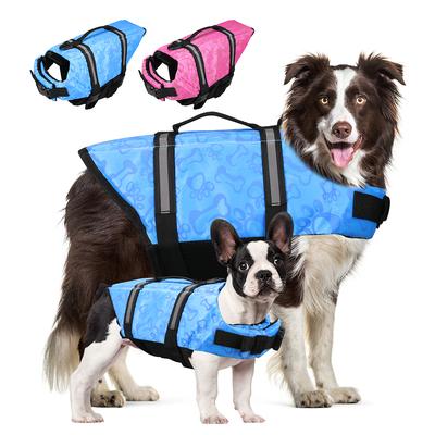 Dog Life Jacket Reflective Adjustable Summer Large Dogs Swimwear Safety Vest Surfing Sailboat Enhanced Buoyancy Pet Life Jacket