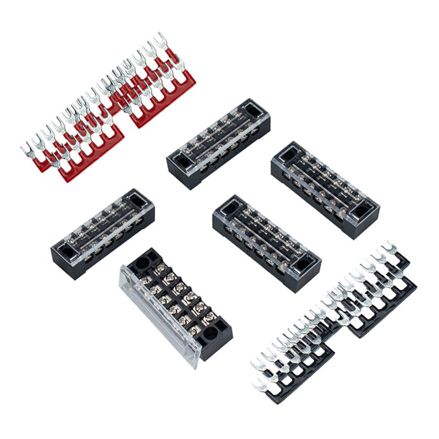 Position Auto Marine Power Distribution Bus Bar Terminal Block 5 Set 15A 600V