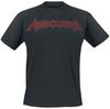 Airbourne Minimal Logo T-Shirt, Hard Rock T-Shirt mit Vintage Rot Abgenutztem Textdesign für Fans