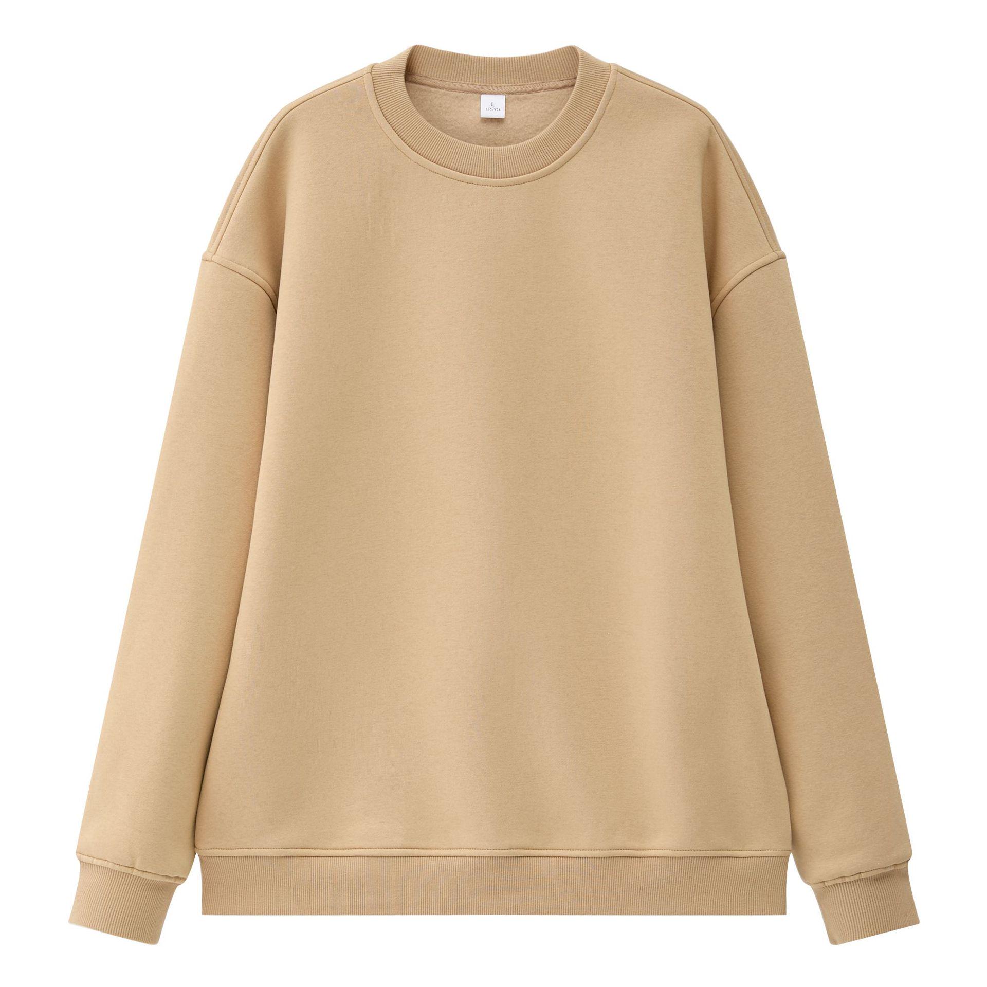 Sino-German 330g Basic Round Neck Brushed Fleece Oversize Hoodie S