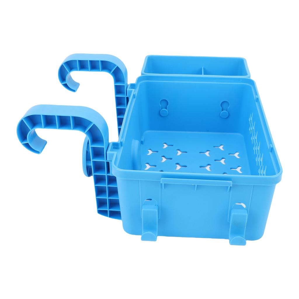 Poolside Storage Basket with Cup Holders Swimming Pool Toys Beverages Versatile Ground Accessories