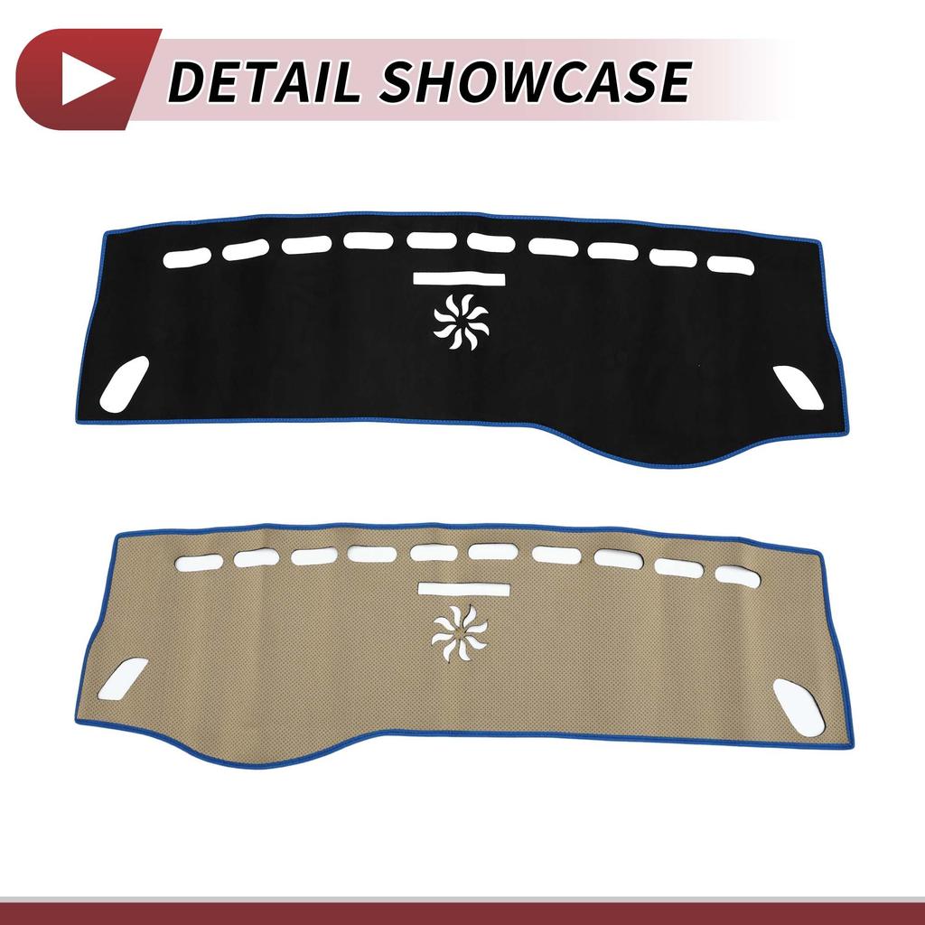 HEROFFIX Dashboard Mat for GLA Interior Dashboard Sun Suede Black with Blue Custom Parts and Accessories Mercedes-Benz Class, Cover, Protection,