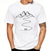 Bergpfad Grafik Bedruckte T-Shirts Sommer Rundhals Kurzarm Mode Street Herren T-Shirts