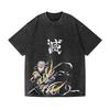 Demon Slayer Uzui Tengen Vintage Wash Design T-Shirt High-quality Streetwear Is Suitable for Both Men and Women