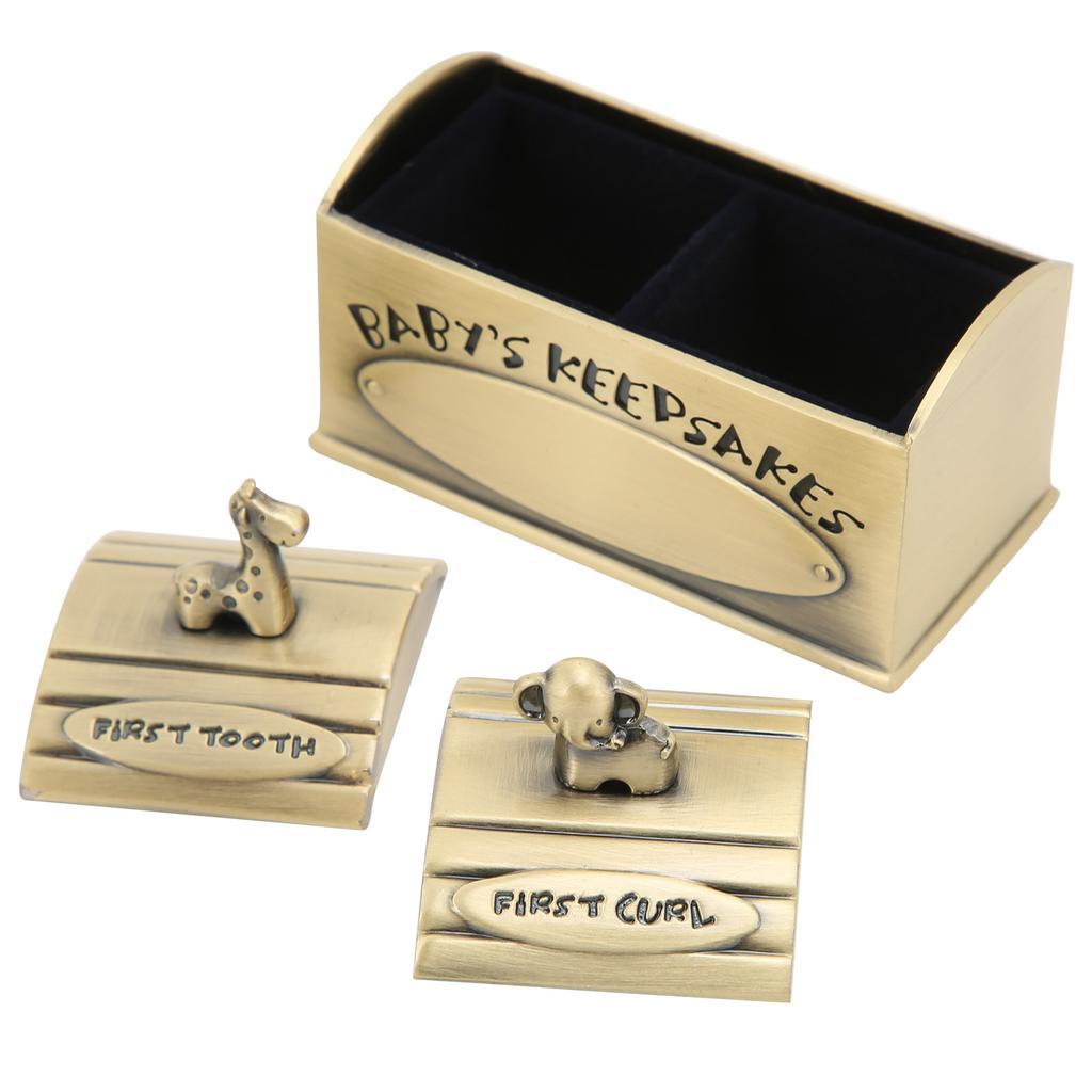 Baby Keepsake Box European Style Rust Resistance Beautiful Appearance Tooth Fairy Gifts for Little ChildrenGreen Patina