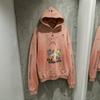 Unisex Oversized Distressed Washed Hoodie With Graphic Print - Streetwear Casual Pullover Fall