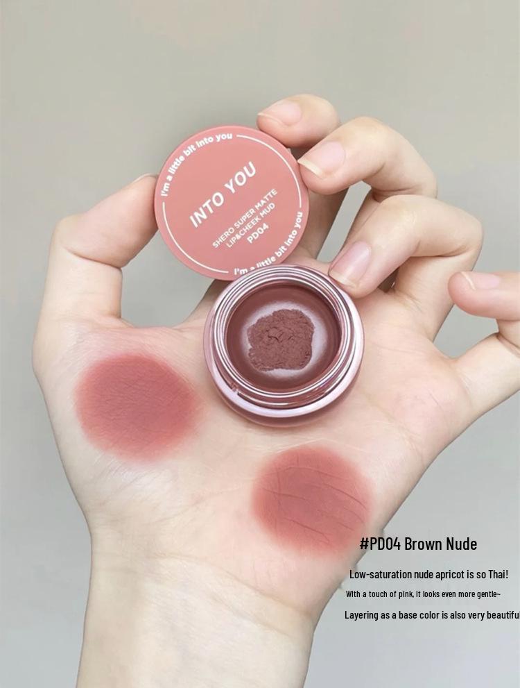 Canned Lip Mud Mousse: Matte Lip & Cheek Dual-Use Gloss for Students