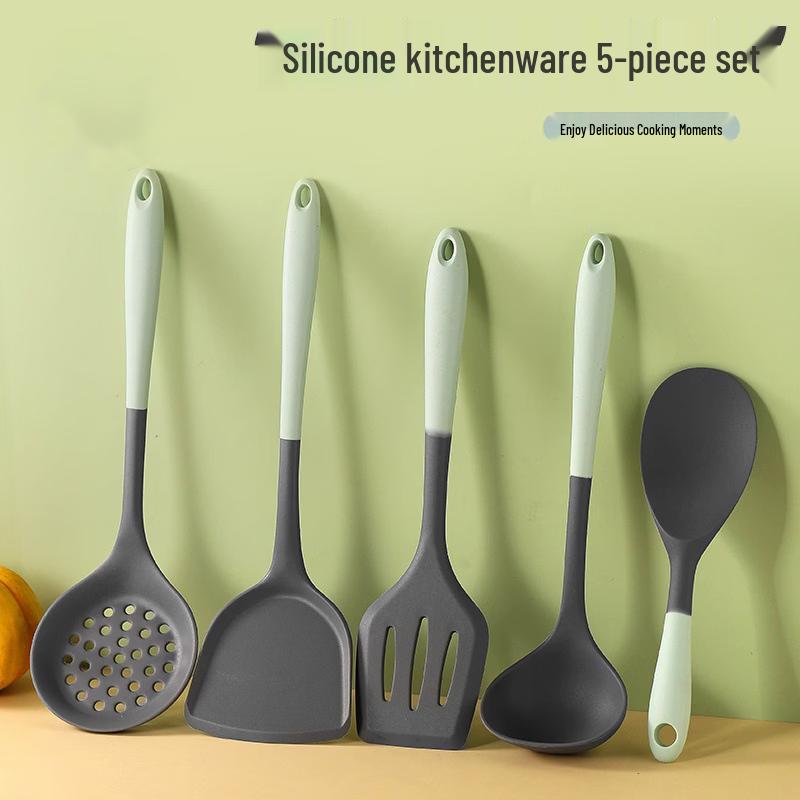 Chang Baosen 5-Piece Two-Tone Silicone Kitchen Utensil Set