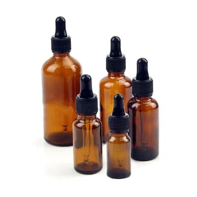 Mini 10ml-100ml Amber Glass Reagent Liquid Pipette Empty Bottle Eye Dropper