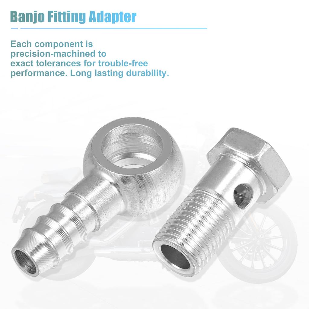 ACROPIX Banjo Bolt Hose Barb Fittings, Banjo Fittings, Fuel Line with Screw Washers, For