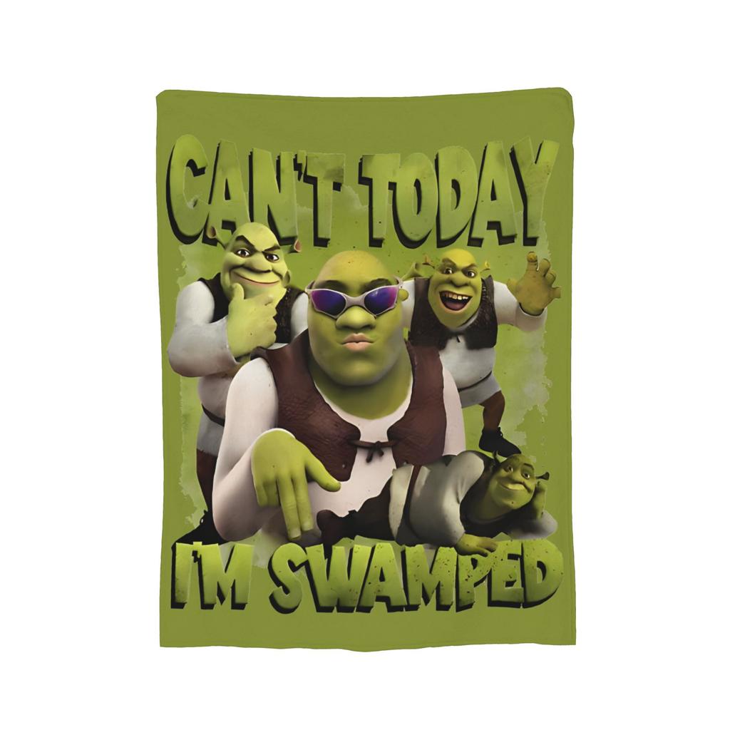 Funny  S-Shreks Pattern Blanket Cover  Plush Throw Blanket Summer Air Conditioning Decoration Ultra-Soft Warm Bedsprea,