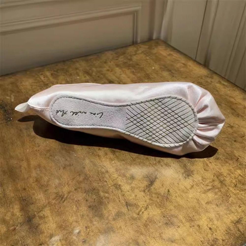 Makeup Bag Ballet Shoes Pencil Case Large Capacity Pen Storage Bag Satin Stationery Bag  Children