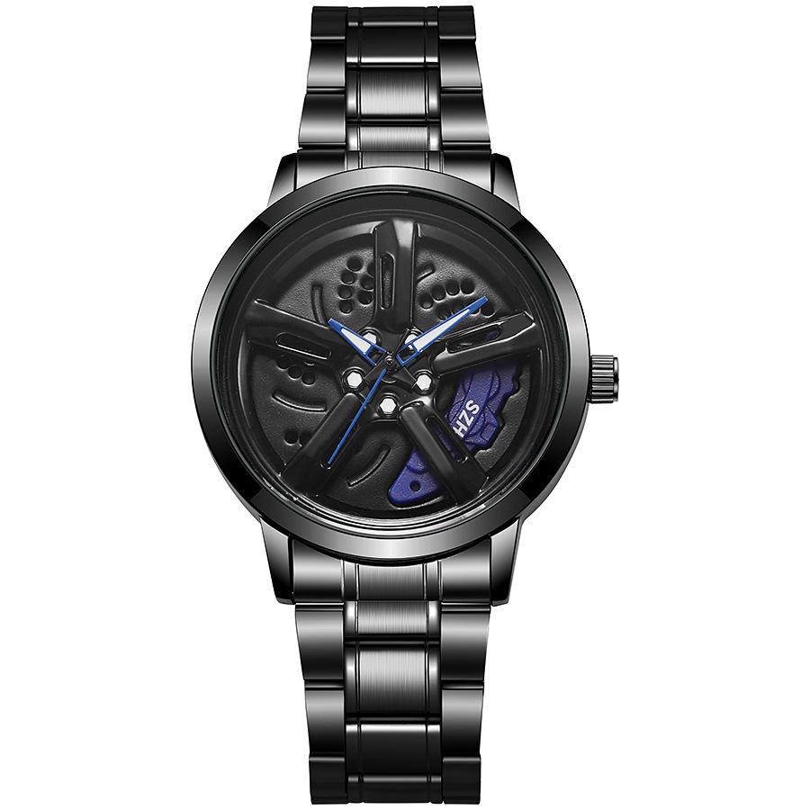 Sports Car Wheel Hub Rotatable Watch Men'S Wheel Quartz Watch Fashion Trendy Men'S Watch