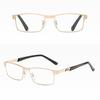 Transition Photochromic Optical Metal Progressive Reading Glasses Anti-Blue-Ray Resin Presbyopic Glass