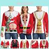 Cozy And Festive 3d Ugly Christmas Print Crew Neck Pullover Sweatshirt For Women And Men