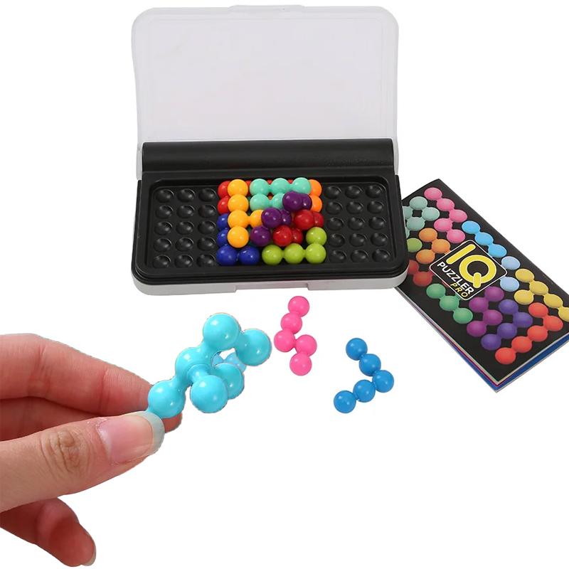IQ Classic 3D Yapboz Masa Oyunu - 120 Meydan Okuma Piramit Tabak İnci Mantıksal Zihin Montessori Oyuncakları Çocuklar İçin Hediyeler