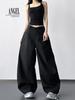 2026 Spring Women's Wide-Leg Gray Suit Pants: Popular Loose Western-Style Casual Trousers