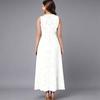 Women Oversized Sleeveless Round Neck Dress Jungle Foliage Pattern Flowy Calf Length Dress