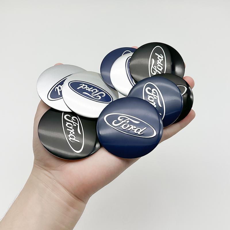 4Pcs 56 60 65mm ABS Wheel Center Hub Cap Badge For Ford Focus Fiesta Ranger Mondeo Kuga Mustang Auto Exterior Tuning Accessory CVT1