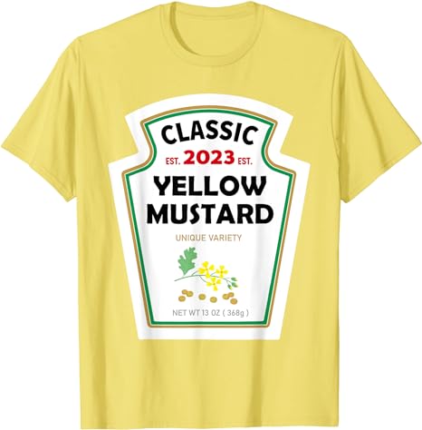 Classic Mayo Mustard Ketchup Costume Matching Couples Groups Halloween TShirt Gift HeinzTomatoKetchup BBQ Clothes Tee Tops