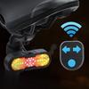 Rechargeable Bike Tail Light with Turn Signals Warning Bike Lights & Horn Remote Bike Rear Light Waterproof for Night Riding
