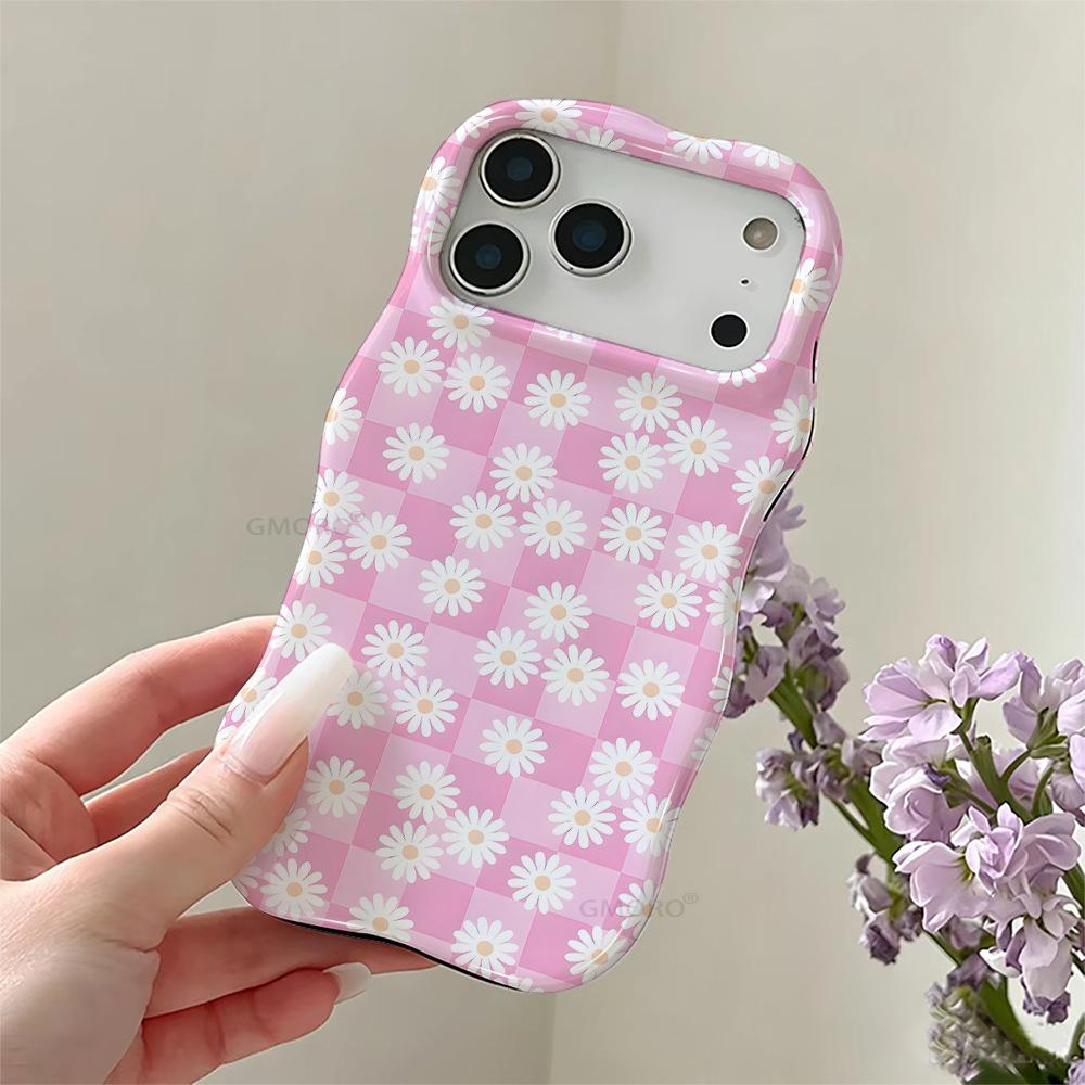 Popular small fresh flower summer mobile phone case girls high value iPhone17PM two-in-one protective case
