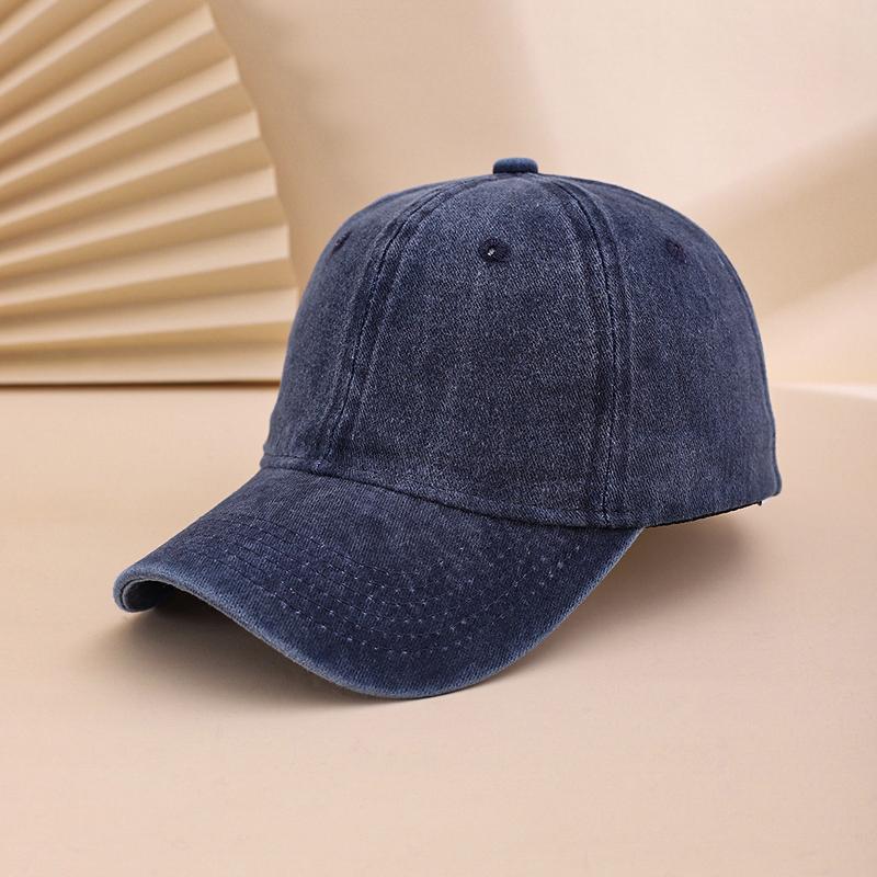 Cross-border Solid Color Glossy Washed Cotton Baseball Cap, Soft Top Adjustable Baseball Cap, Couple Style Fashionable Matching