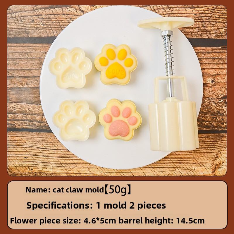 New Mid-Autumn Festival Mooncake Mold, Three-dimensional Cherry Blossom Hand-pressed Home Ice Skin Baking Mold