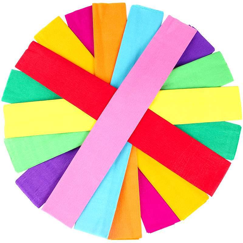 Pleated Colored Crepe Paper for DIY Handcrafted Roses and Carnations