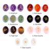 Natural Crystal Witches Runes Set Agate & Gemstone Divination Stones Elder Futhark Norse Viking Runes for Fortune Telling