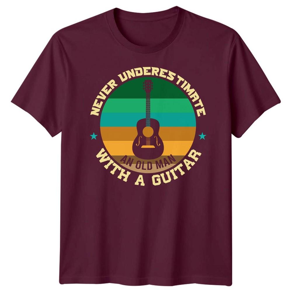 Never Underestimate An Old Unisex With A Guitar Guitarist Hobbies Unisexs Tee