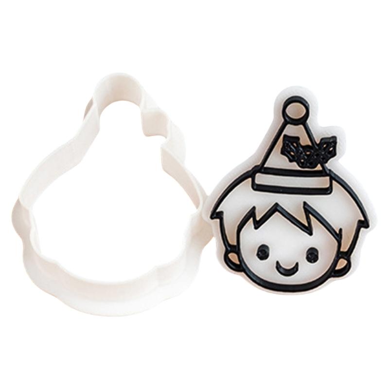 

1 Set Cookie Molds Biscuit Cutter Christmas Cookie Molds Baking Tool Plastic Texture Suitable for Familys Gatherings