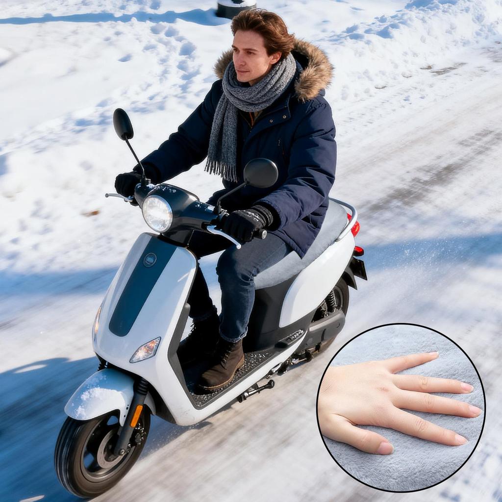 Seat Cover Motorcycle Plush Seat Cover For Cold Weather Breathable Cold Weather Cushion For ATV Moped Scooter Adventure Outdoor