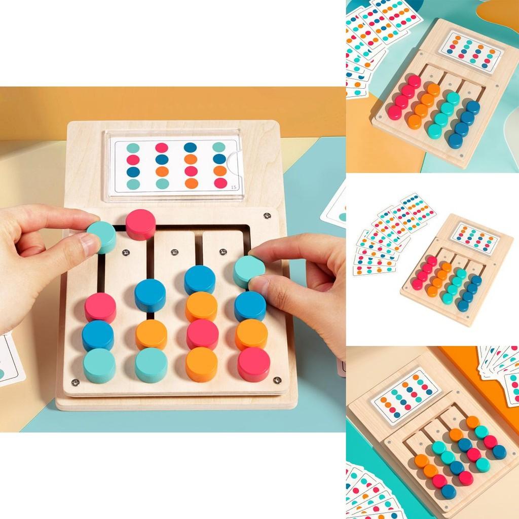 Wooden Brain Teaser Cards With Fourcolor Puzzle For Early Education And Cognitive Development