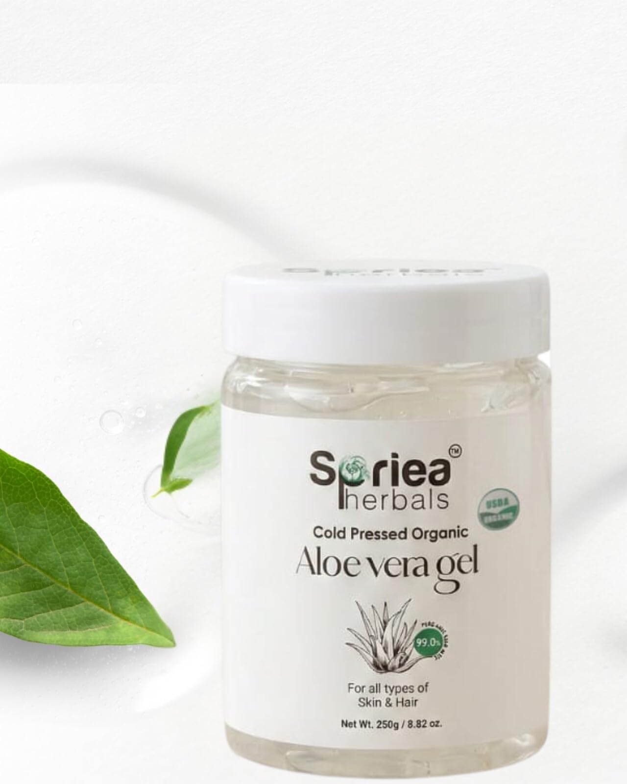 Spriea herbals органический гель алоэ вера холодного отжима 250 г