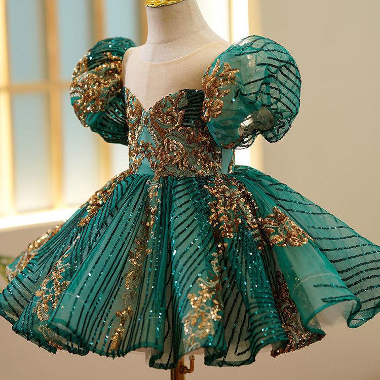 Vestido de primer cumpleaños para niños, vestido de princesa, niña de las flores, espectáculo de bodas, fiesta de cumpleaños, vestido de actuación de Piano