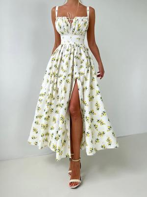 Kleid Hochtaille Trägerkleid