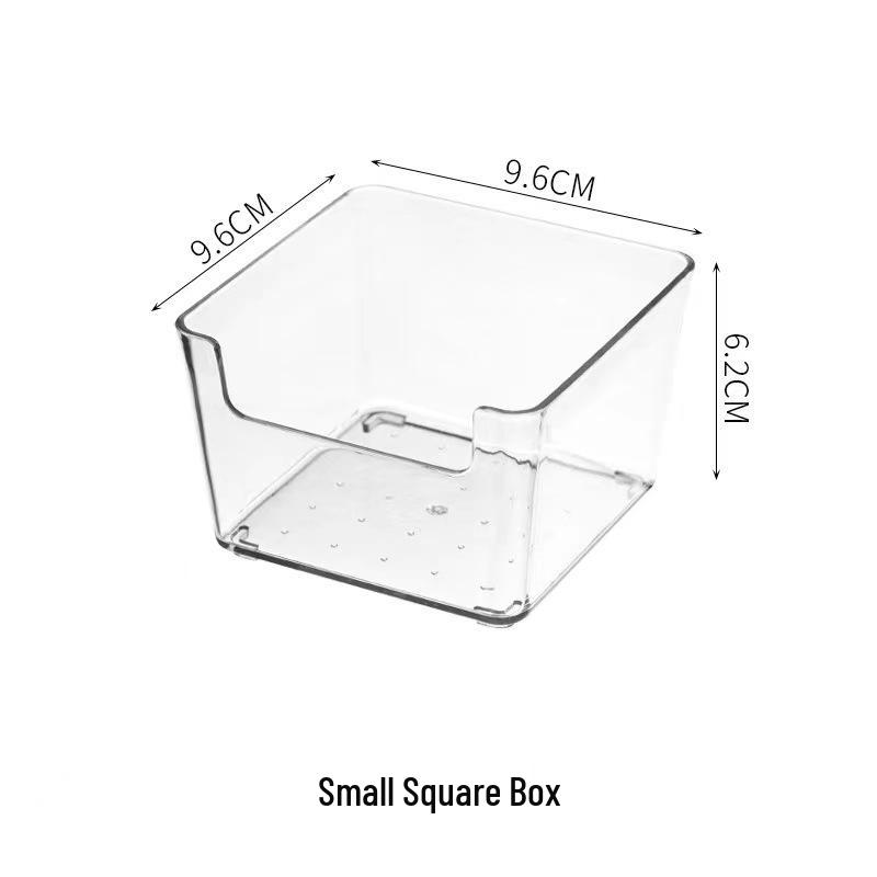 Transparent Rectangular Desktop Storage Drawer for Stationery and Sundries