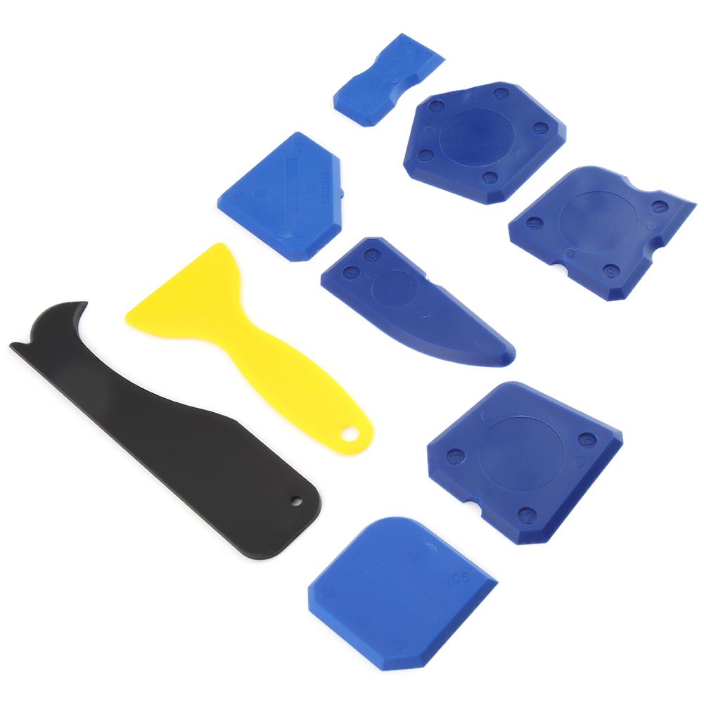 9pcs Set Silicone Sealant Remover Glass Scraper Grout Caulking Finishing Cleaning Tool Kit