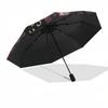 1PC Mystic Cats Automatic Folding Umbrella - Compact 8-Rib Design, Durable Plastic & Iron, Lightweight for Outdoor Daily Use, Festive Gift094