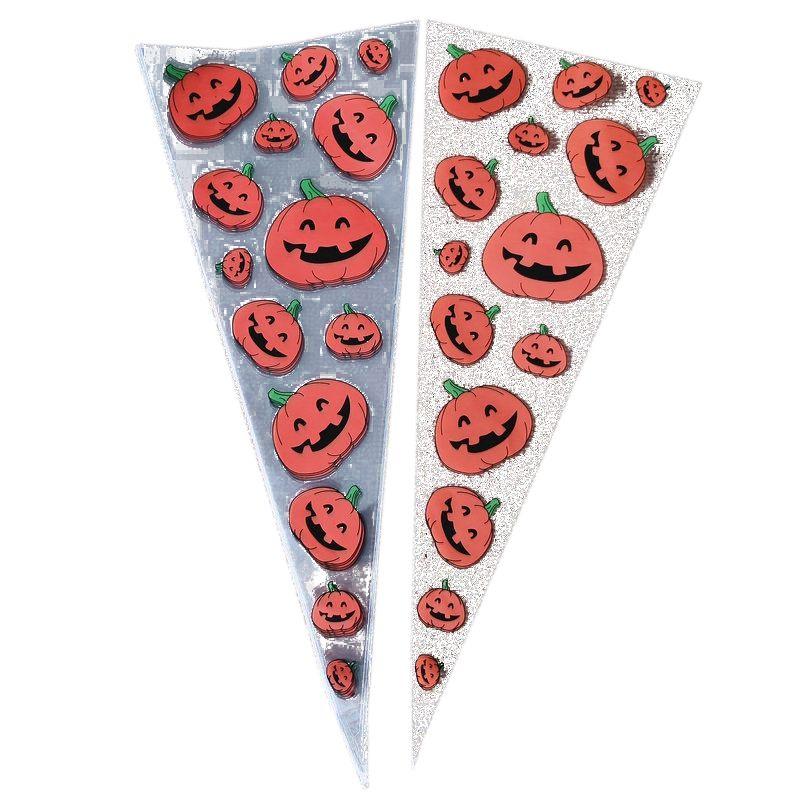 

100 шт. Хэллоуинские конусные пакеты Прозрачные пакеты для сладостей и конфет для праздничных вечеринок Pumpkin 100pcs