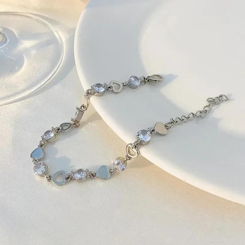New Silver Color Beads Braided Pearl Bracelet For Women Fashionable Personalized Daily Accessory Party  Birthday Gifts