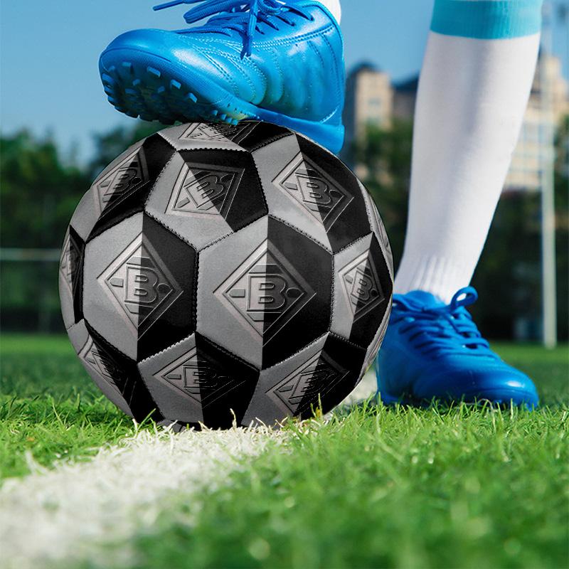 Borussia Monchengladbach Print Size 5 Soccer Ball, PU Wear Resistant Football for Match Training and Daily Practice, Birthday Gift for Soccer Fans