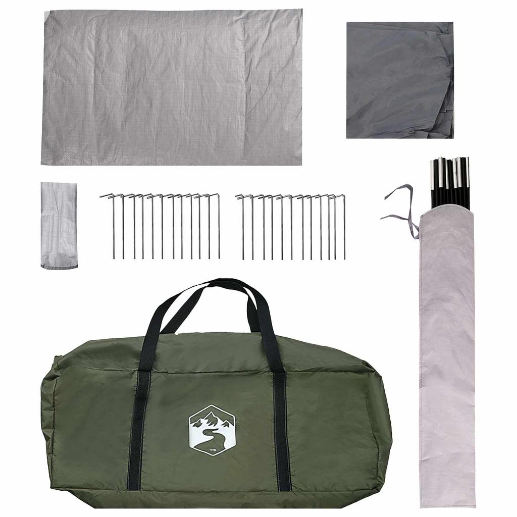 Tunnel Tent Olive Green 427 x 315 x 178 cm Polyester and Steel