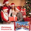 Calendrier de compte à rebours de Noël 2026 Ornement en Peluche Calendrier de l'Avent de Noël 24 Ornements aléatoires en Peluche pour Arbre de Noël Décoration de Fête